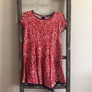 Red, White, & Blue Patterned Dress